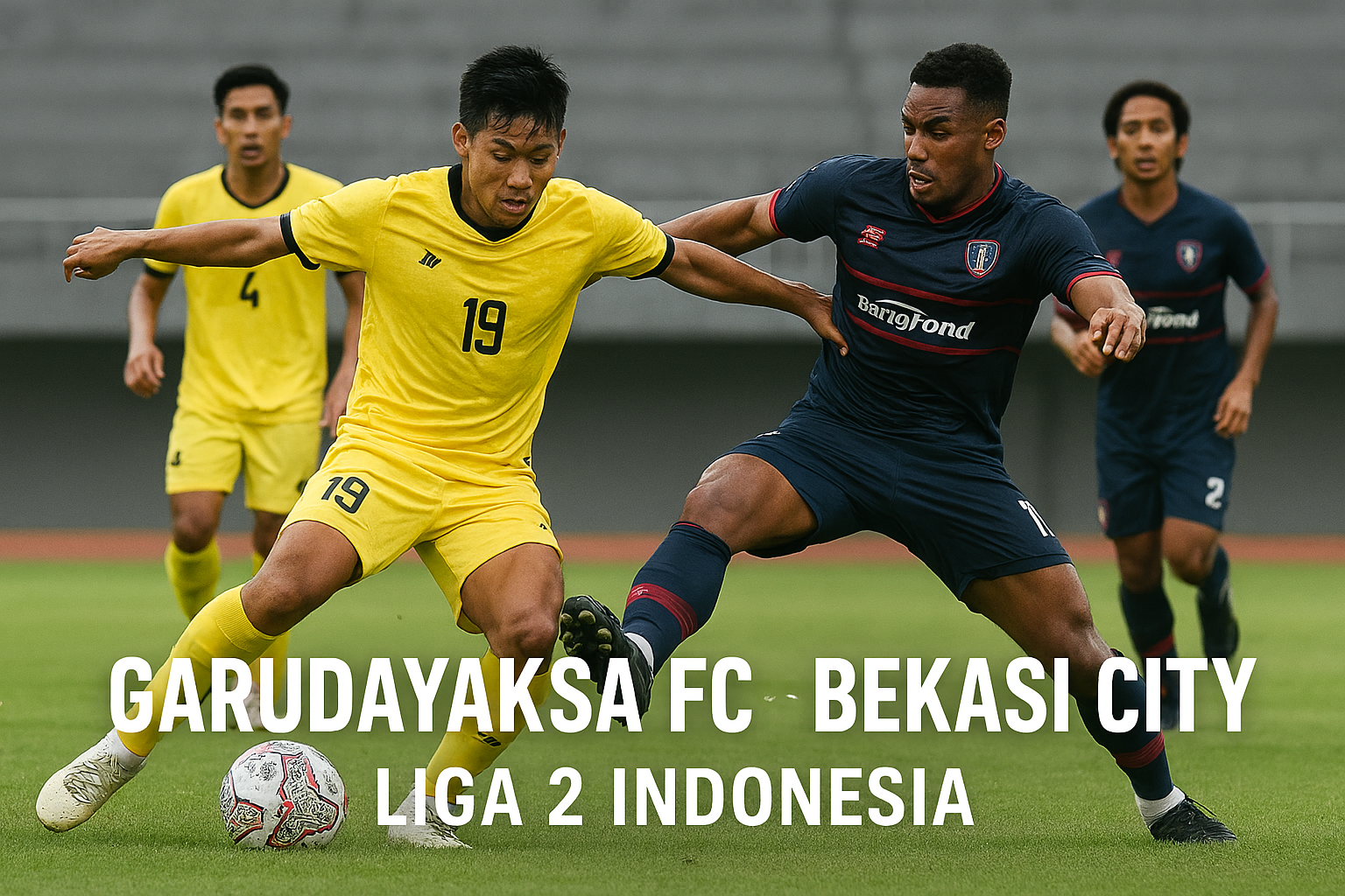 Jalalive Menemani Malam Pertandingan Liga 2 Indonesia Garudayaksa FC vs Bekasi City