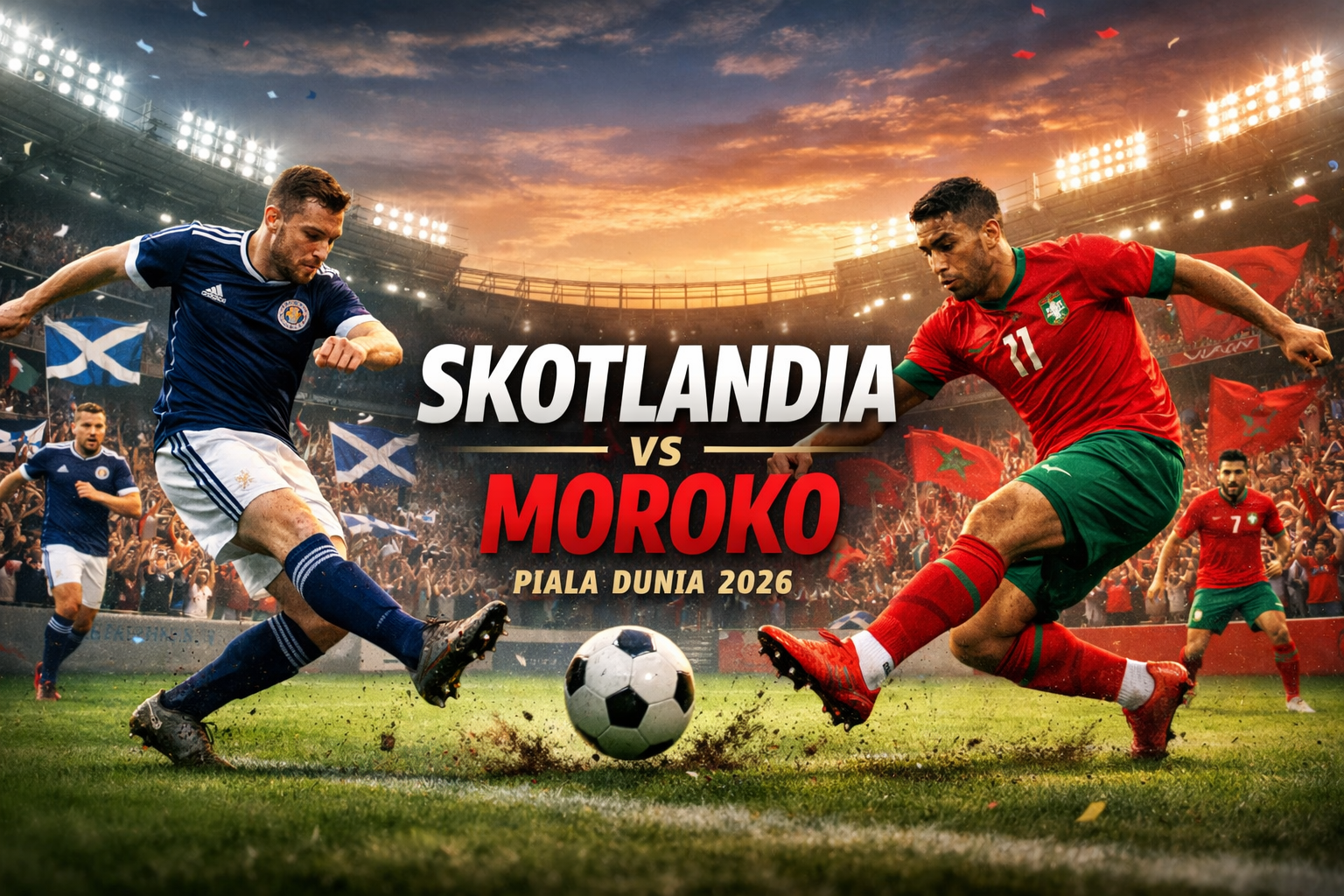 Streaming Pertandingan Skotlandia vs Maroko Piala Dunia 2026 Besok Pagi Pukul 05.00 WIB Eksklusif Bersama JalaLive